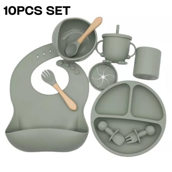 10pcs baby silicon suction  feeding set - Picture 1 of 1